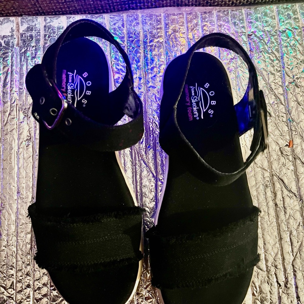 Skechers BOBS Women's Black Sandals 8.5